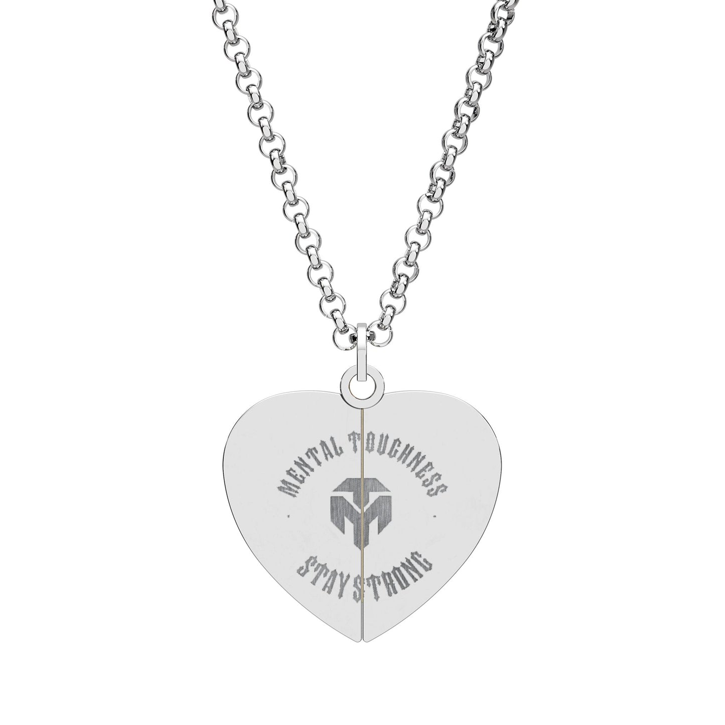 Engravable Hidden Message Heart Necklace – Split Locket Pendant with Secret Engraving