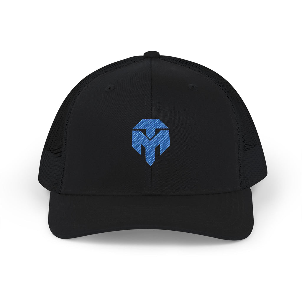 Embroidered  Snapback Trucker Cap — Blue Glitter Logo