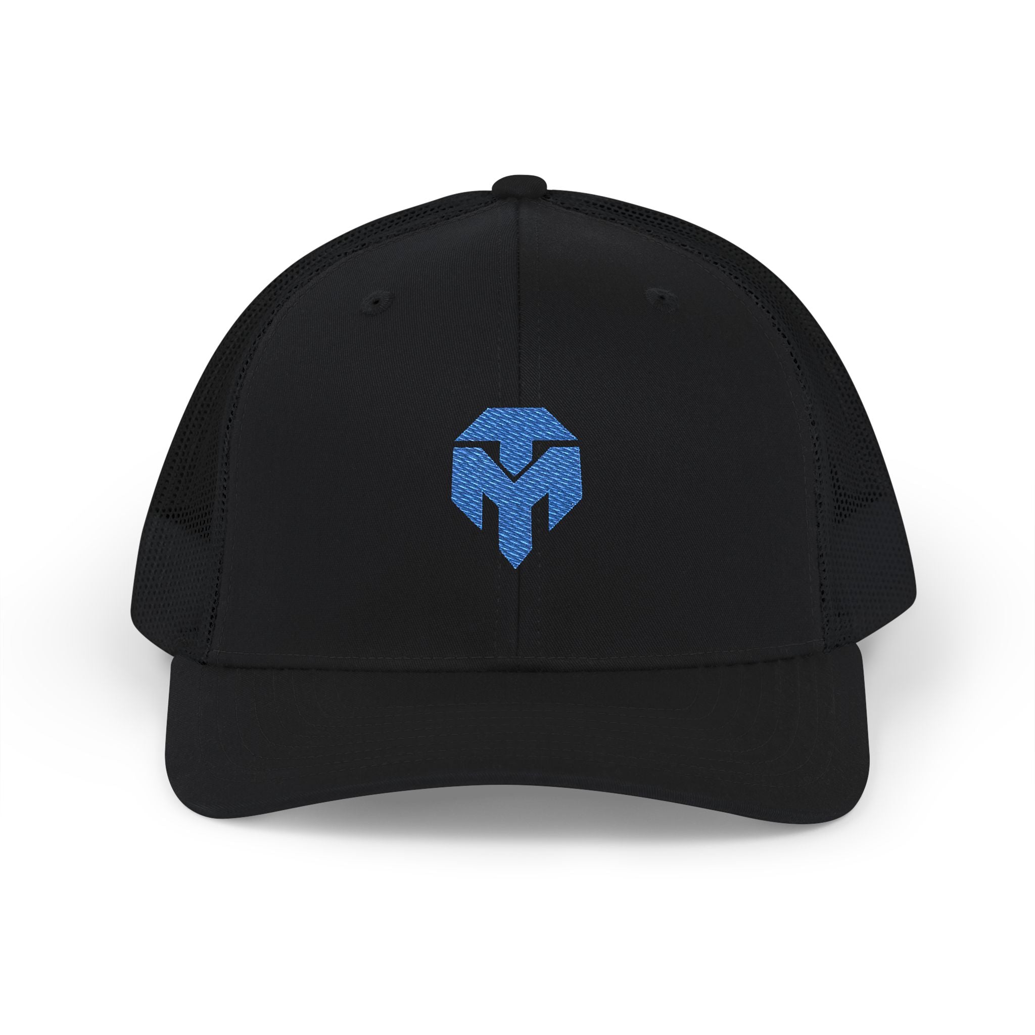 Embroidered  Snapback Trucker Cap — Blue Glitter Logo