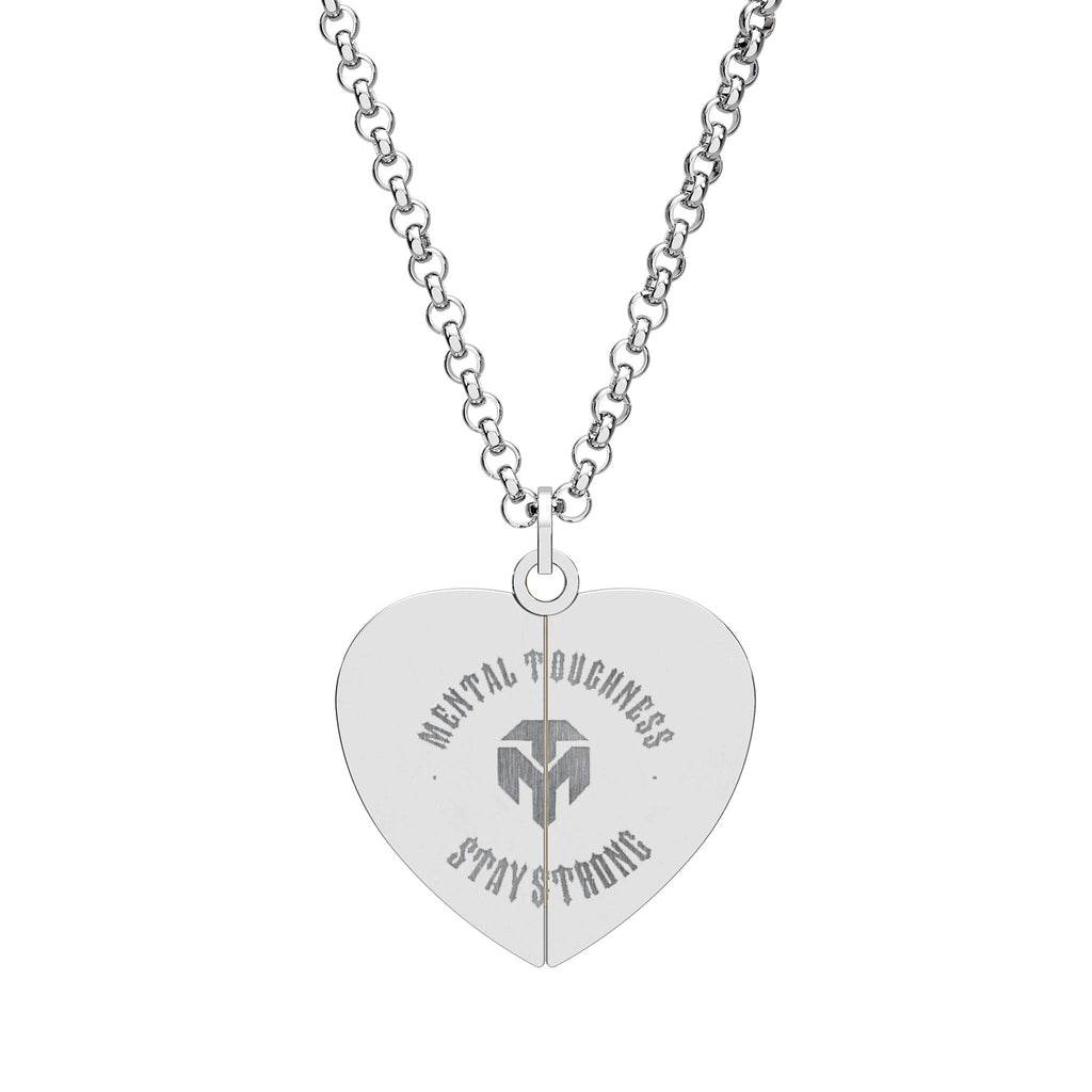 Engravable Hidden Message Heart Necklace – Split Locket Pendant with Secret Engraving