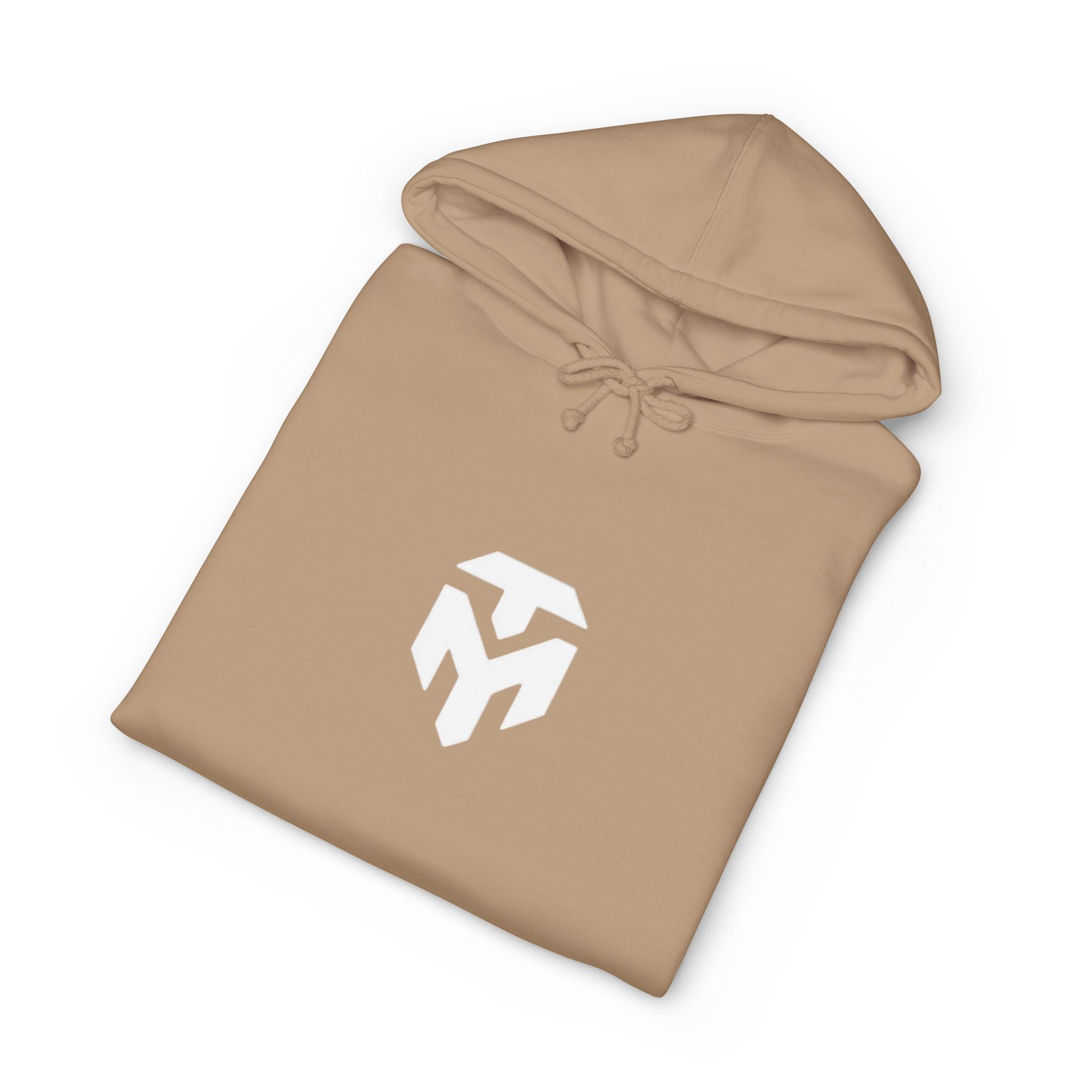 Logo Sleeve Hoodie — Minimalist Monogram Pullover with Sleeve Text