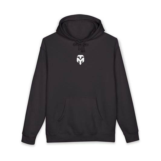 Hoodie — Minimal White Spartan Helmet Logo Hooded Sweatshirt