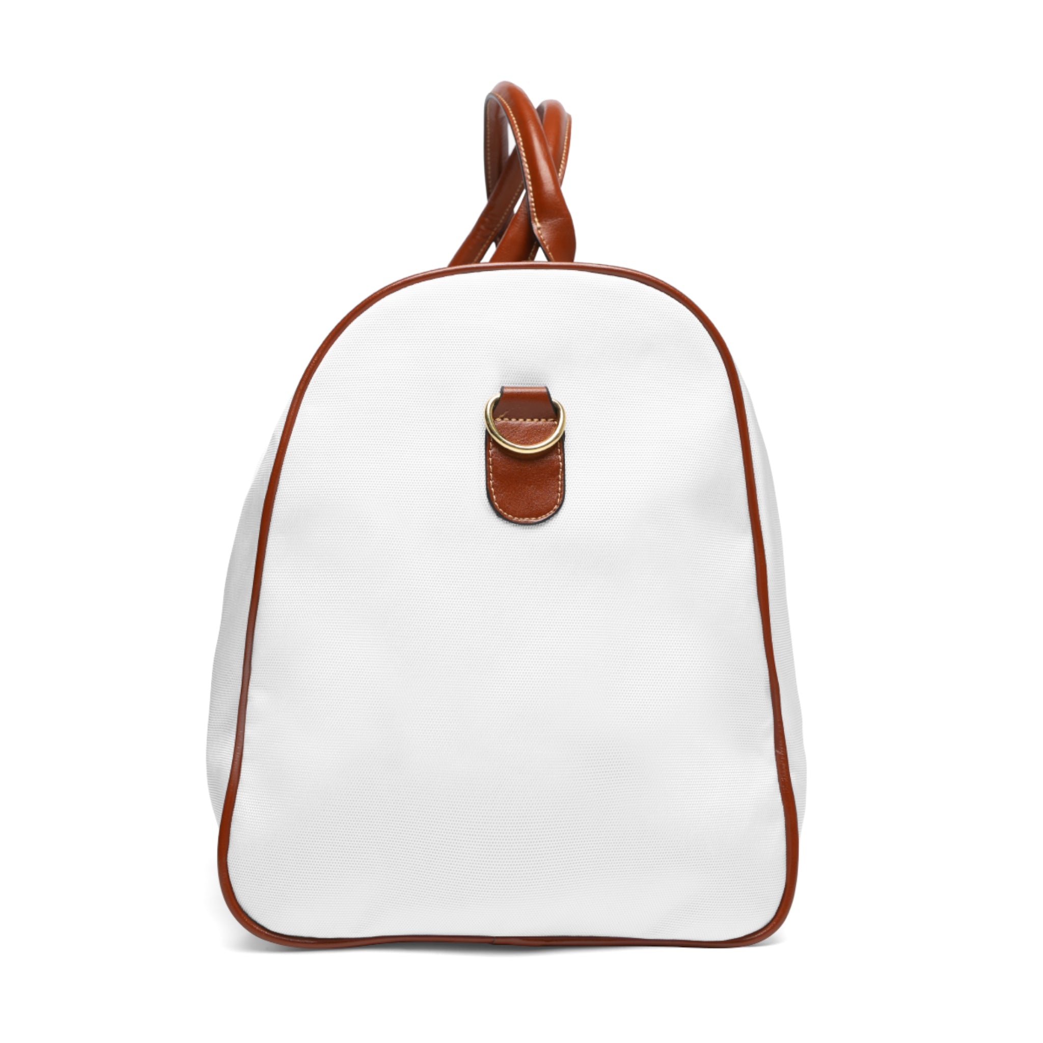 Emblem Weekender Waterproof Travel Bag — Durable Duffle with Gold Crest Design