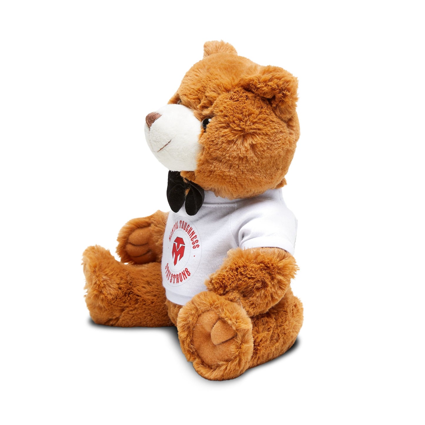 Stuffed Teddy Bear with Bow Tie & Custom T‑Shirt — Cute Plush Gift for Kids & Couples