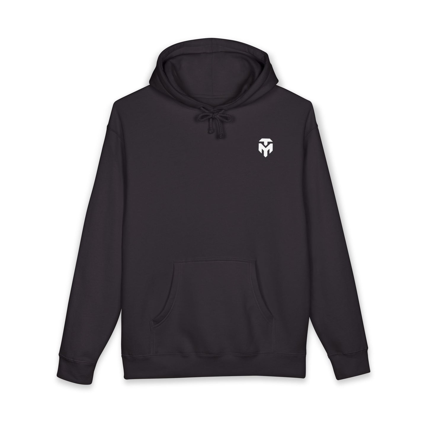 Minimal Spartan Helmet Hoodie — Black Logo Pullover