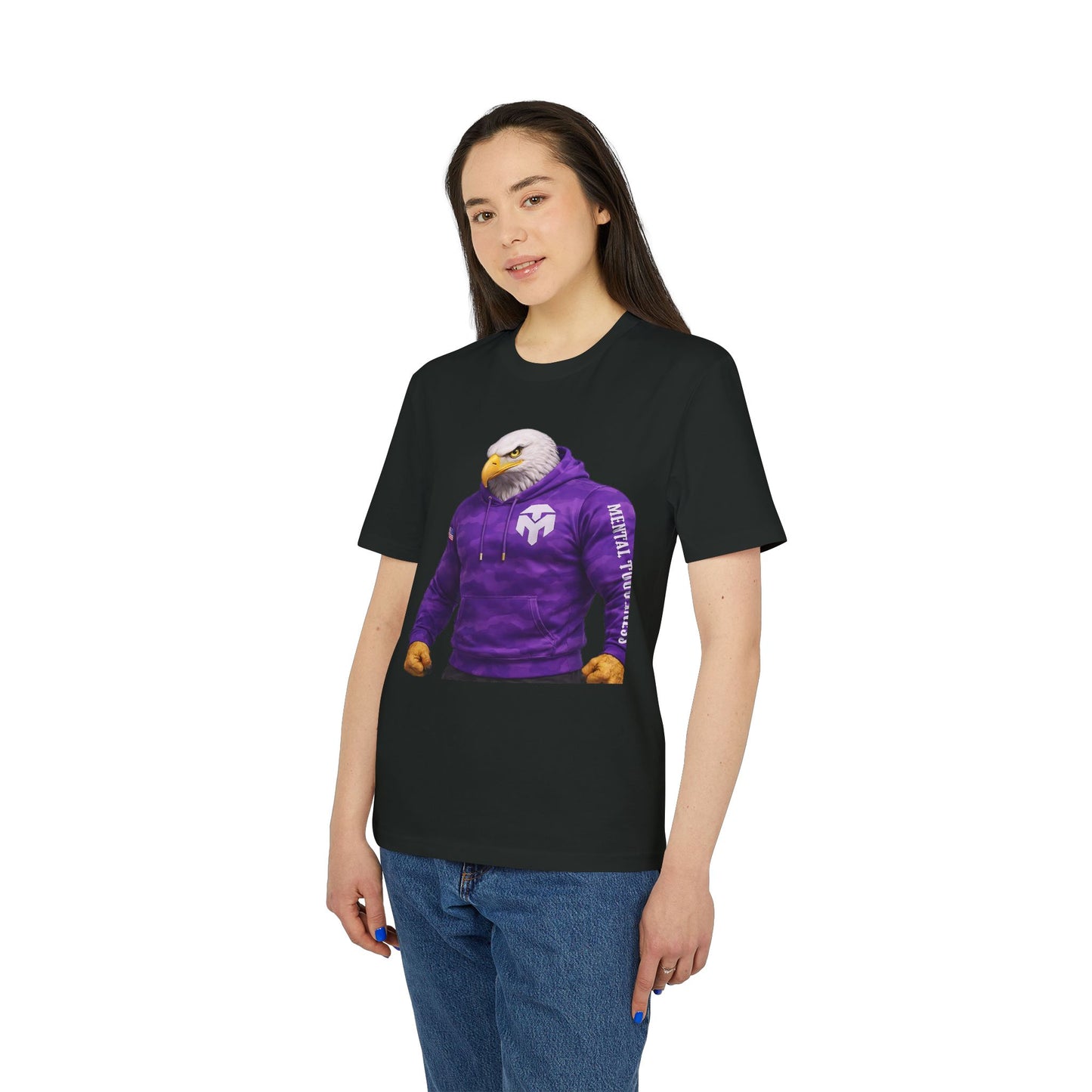 Eagle Mascot Tee — 'Mentality' Purple Hoodie Graphic T-Shirt