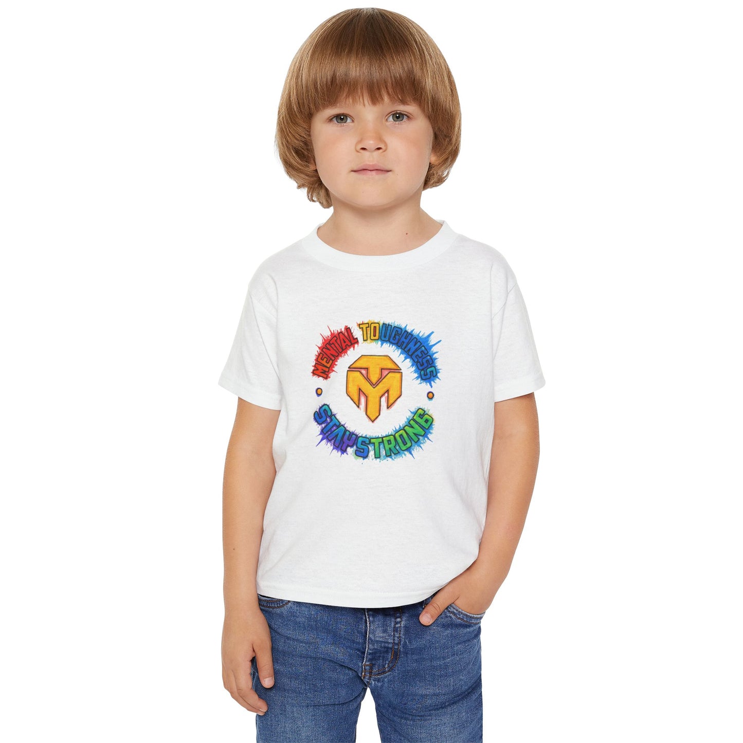 Toddler T‑Shirt — Proud to Be Camp Strong Rainbow Logo