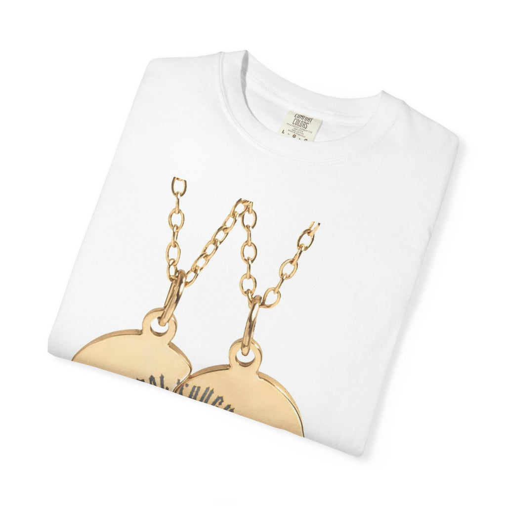 Heart Locket Graphic T‑Shirt — 'Mental Toughness, Stay Strong' Necklace Design