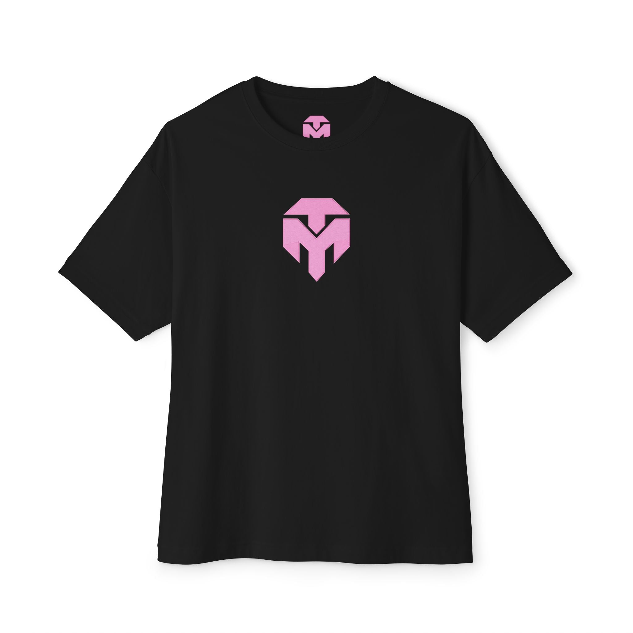 Boxy Tee with Pink Minimalist Heart Logo