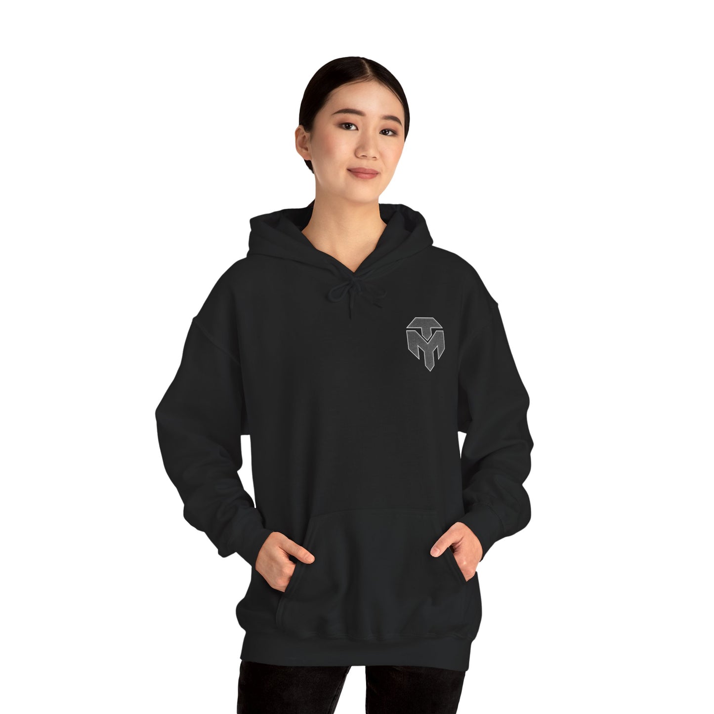 Spartan Helmet Logo Hoodie — Minimal Athletic Black Sweatshirt