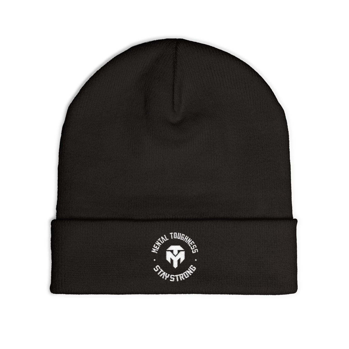 Embroidered 'Mental Toughness Stay Strong' Knit Beanie