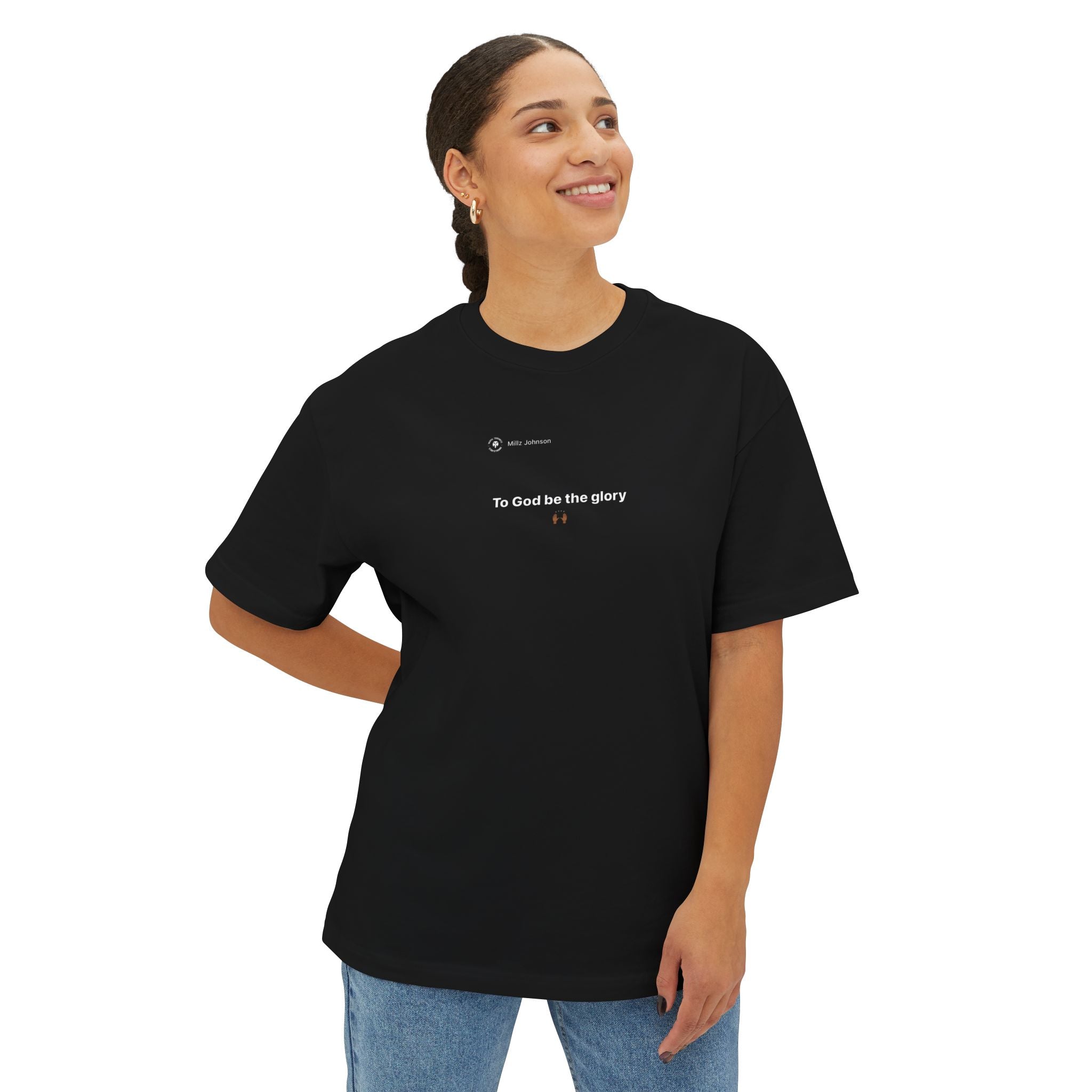 Graphic Tee — “To God Be The Glory” Oversized Boxy Shirt