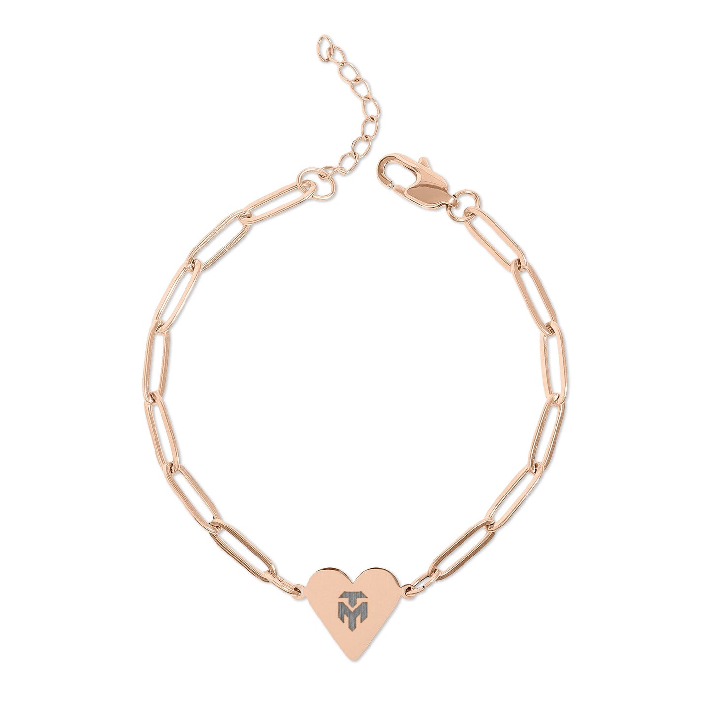Paperclip Heart Bracelet (Engraving)