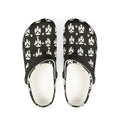 Black & White Tribal Pattern EVA Foam Clogs — Lightweight Slip-On Garden Shoes