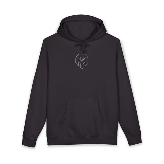 Minimal Spartan Helmet Hoodie — Lightweight Black Pullover