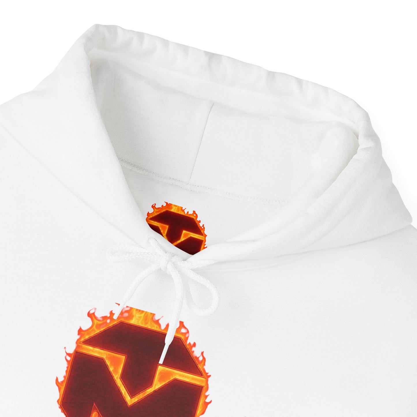 Molten Shield Logo Hoodie — Gaming Streetwear Hooded Sweatshirt with ‘Strength in Darkness’ Sleeve Text