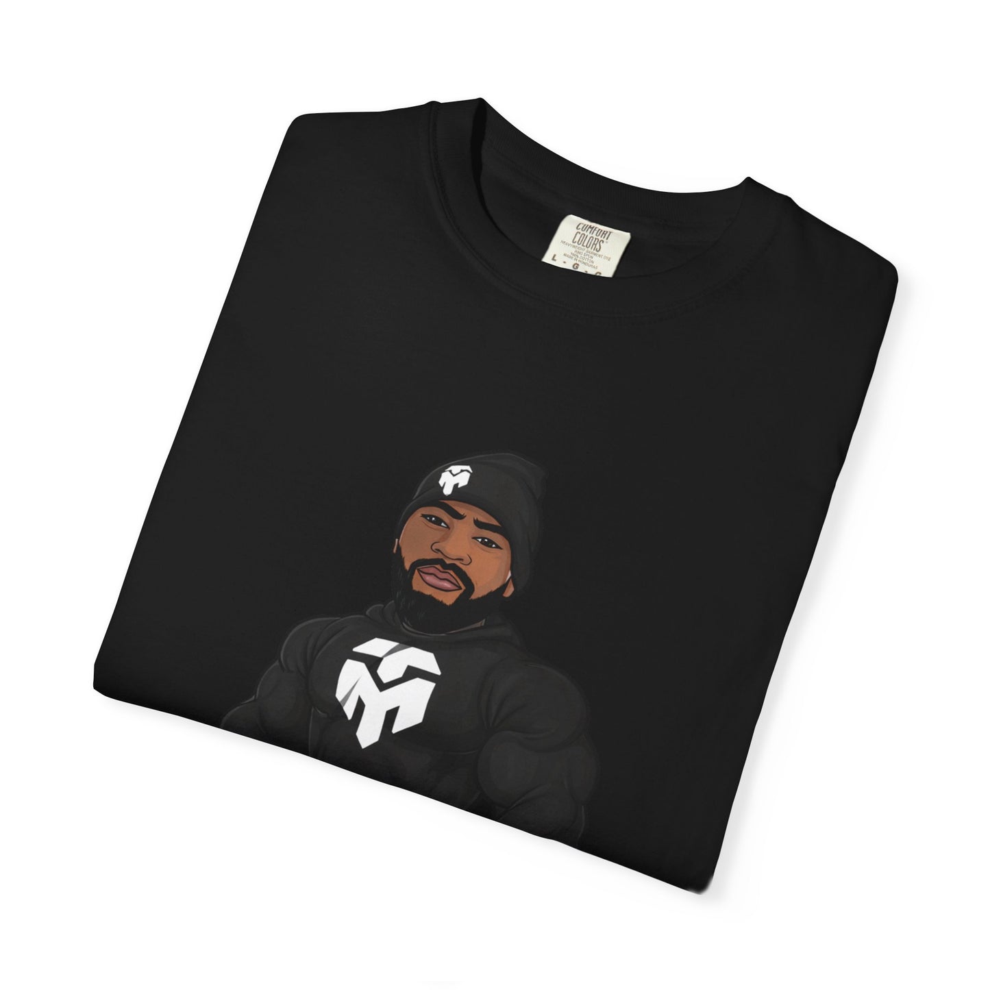 Muscle Mascot Graphic T-Shirt — Cartoon Athlete Logo Tee