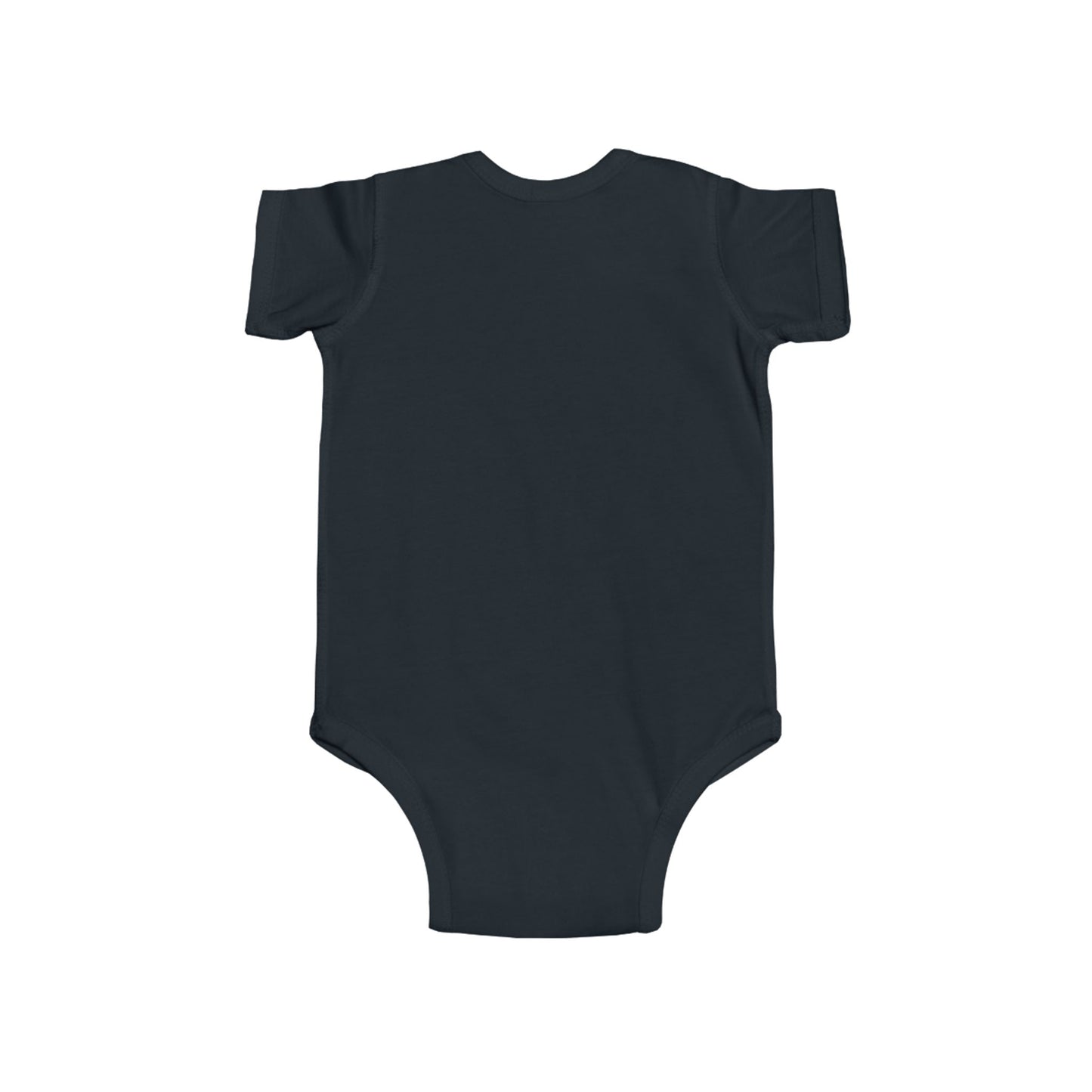 Infant Bodysuit with Geometric Shield Logo – Minimal Modern Baby Onesie
