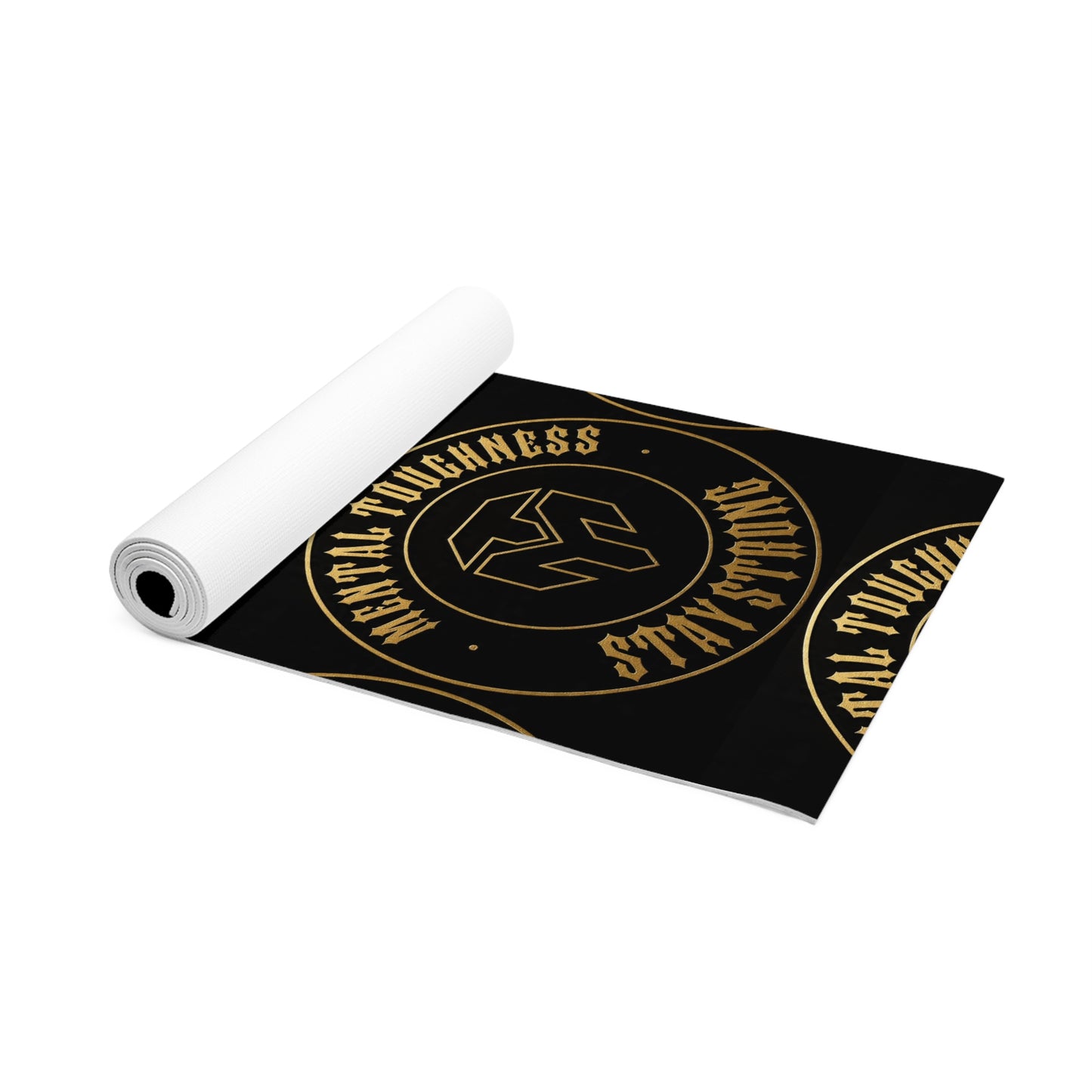 Yoga Mat — “Mental Toughness Stay Strong” Non-Slip Foam Exercise Mat