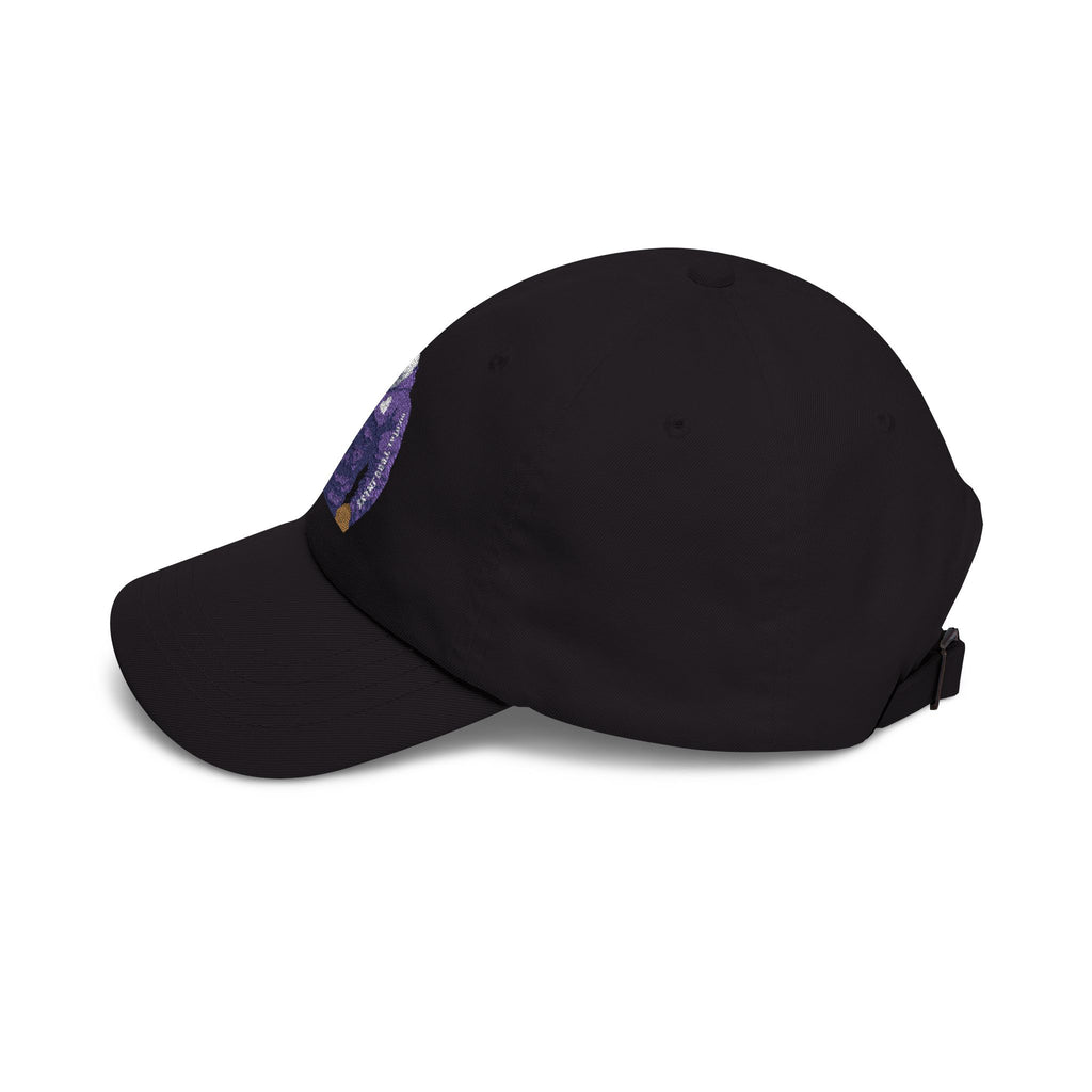Eagle Mascot Dad Cap — Cozy Purple Hoodie Bird Embroidered Baseball Hat