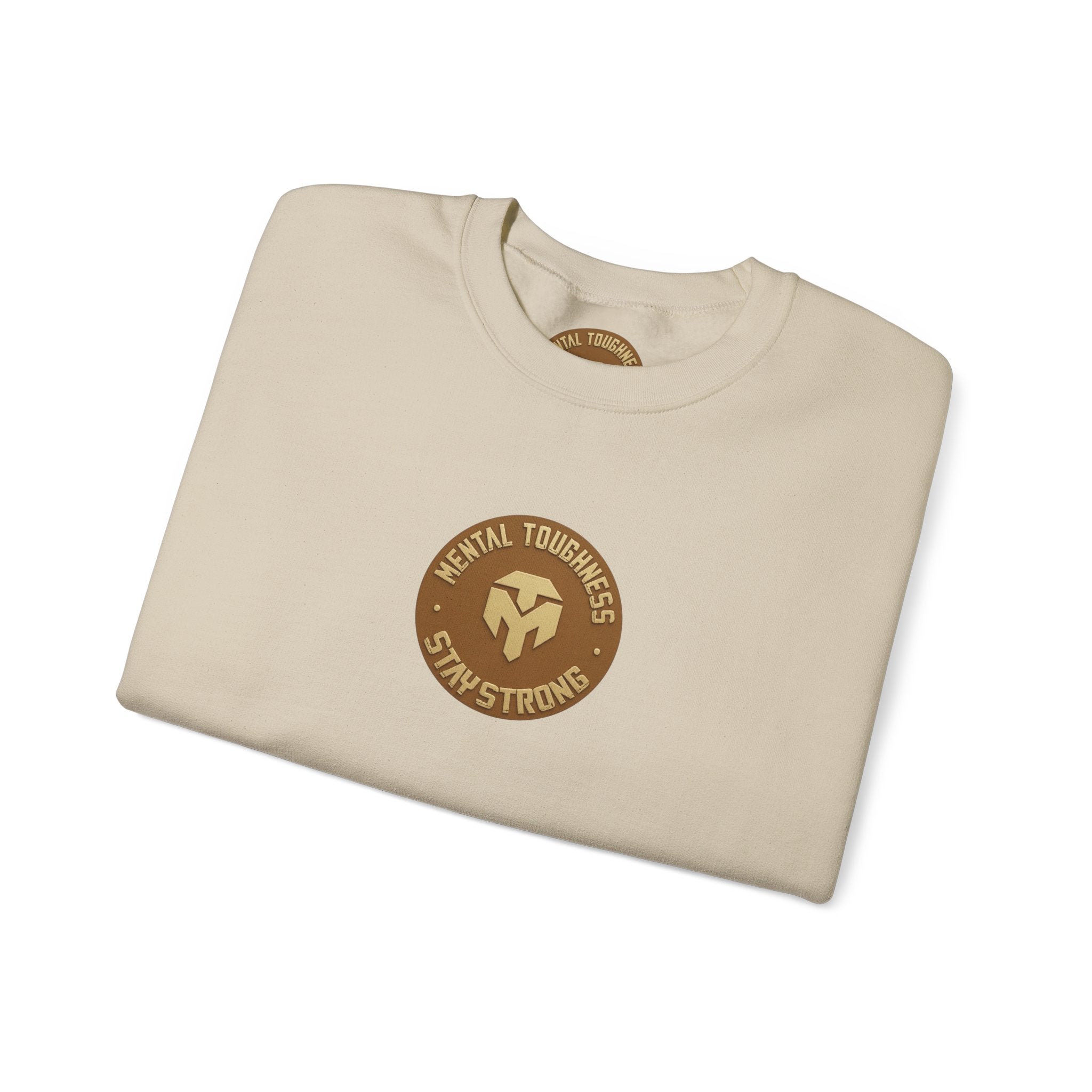 Crewneck Sweatshirt — Retro Brown 'Stay Strong' Circle Logo