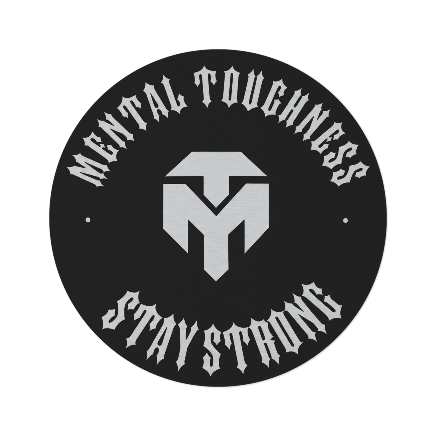Mental Toughness "Stay Strong" Round Rug — Motivational Dorm or Gym Floor Mat