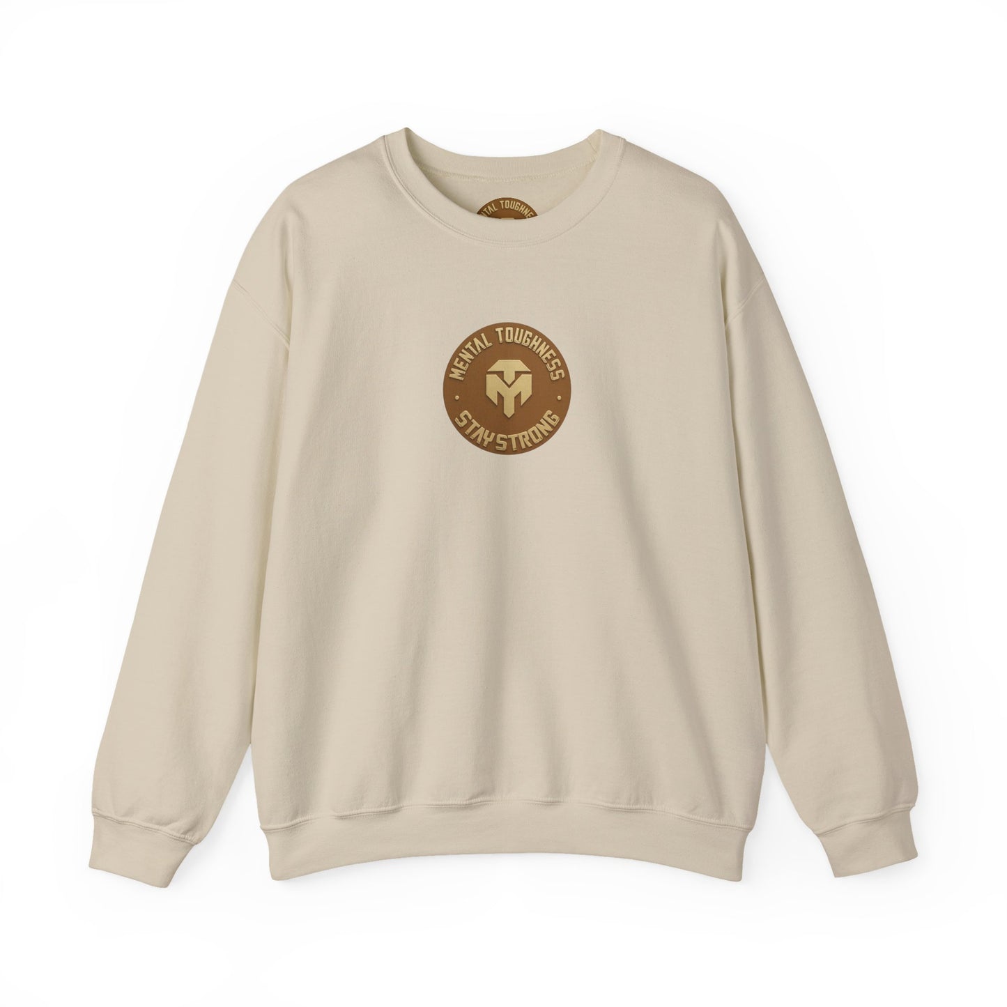 Crewneck Sweatshirt — Retro Brown 'Stay Strong' Circle Logo