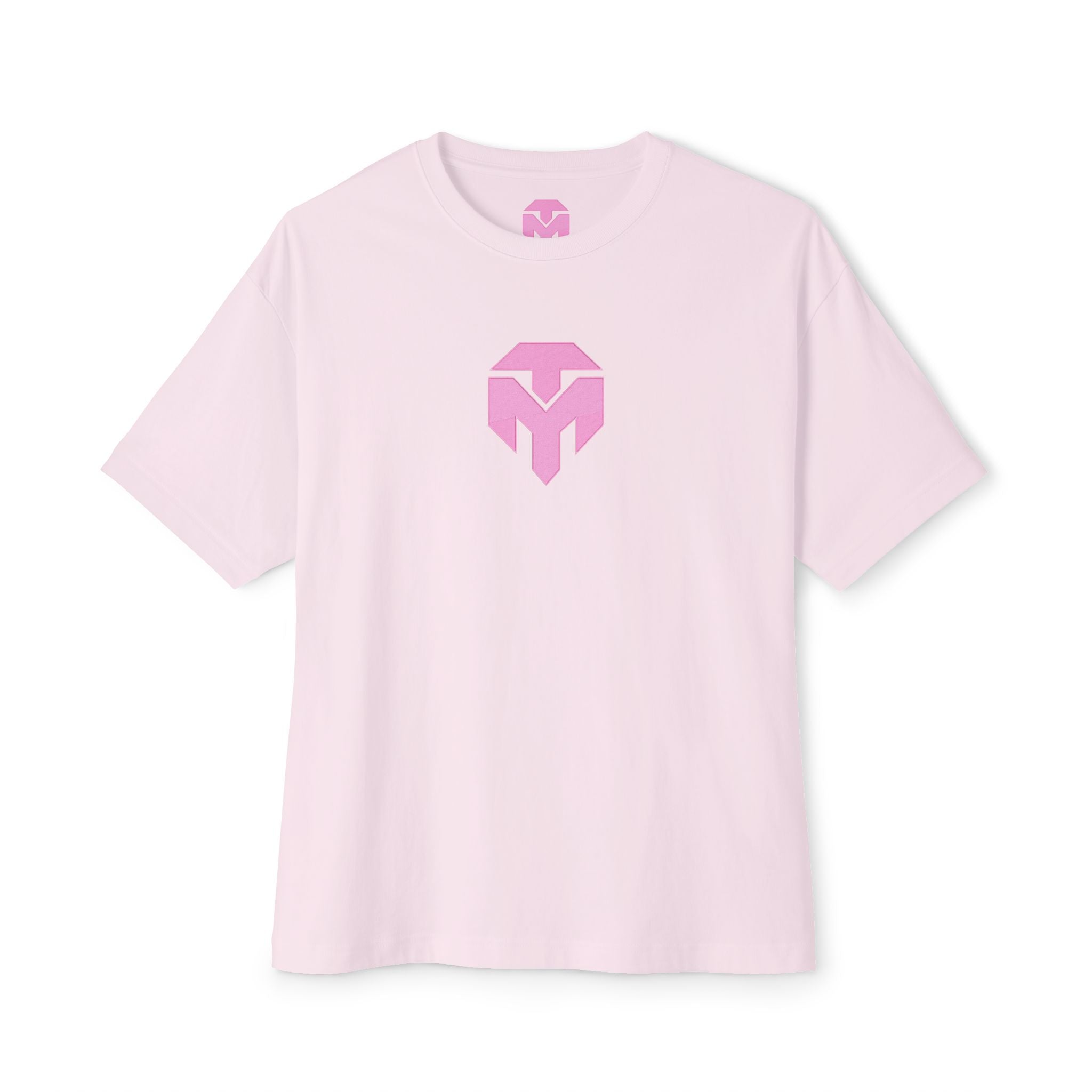 Boxy Tee with Pink Minimalist Heart Logo