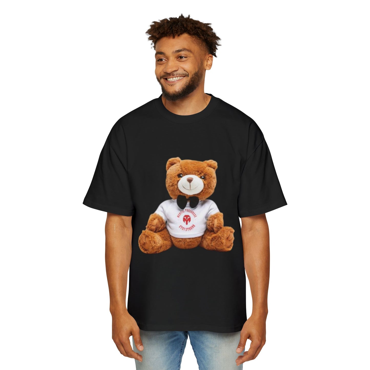 Teddy Bear Graphic Tee — Cute Plush Bear Print Oversized Men’s Shirt