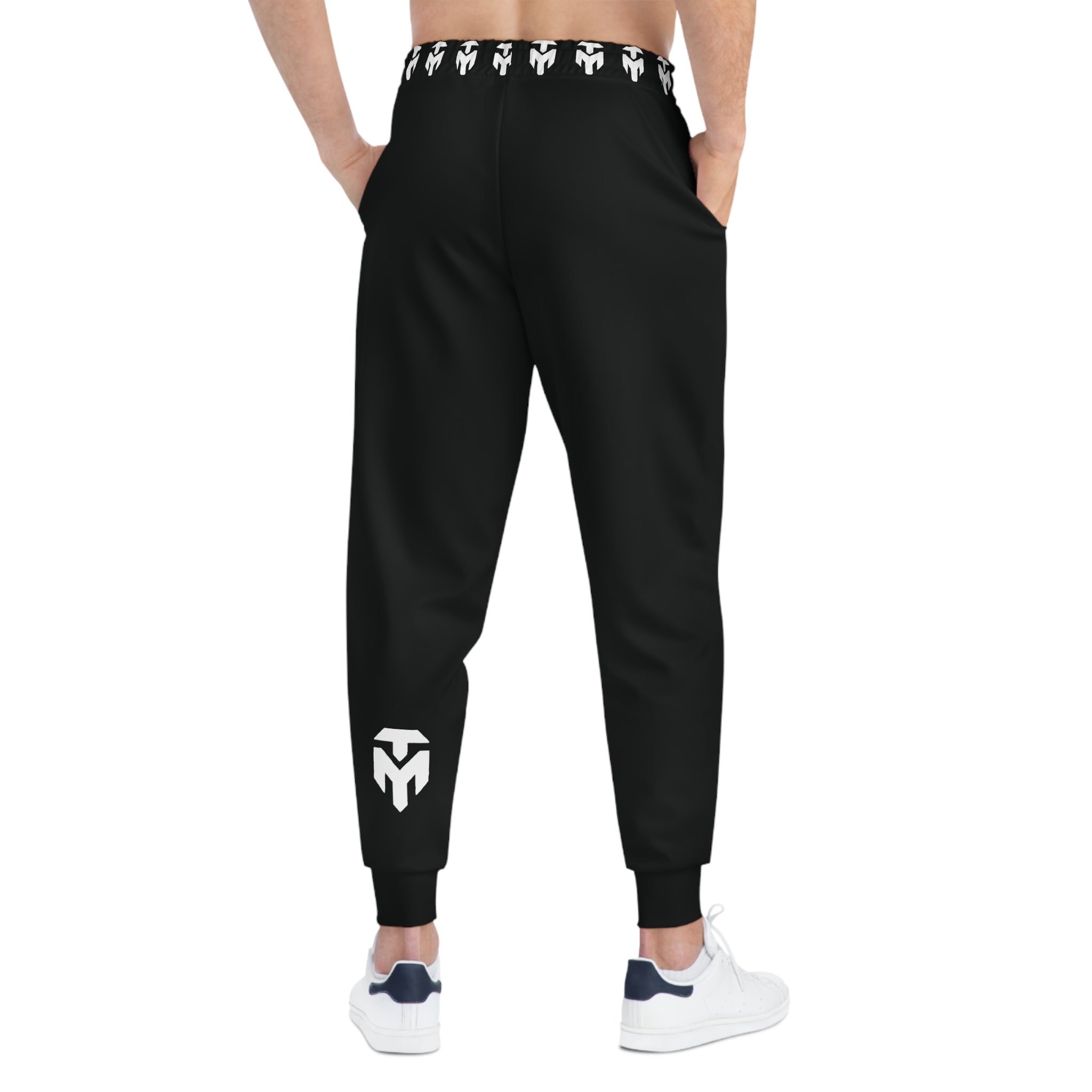 Black Athletic Joggers — Minimal Logo Performance Sweatpants