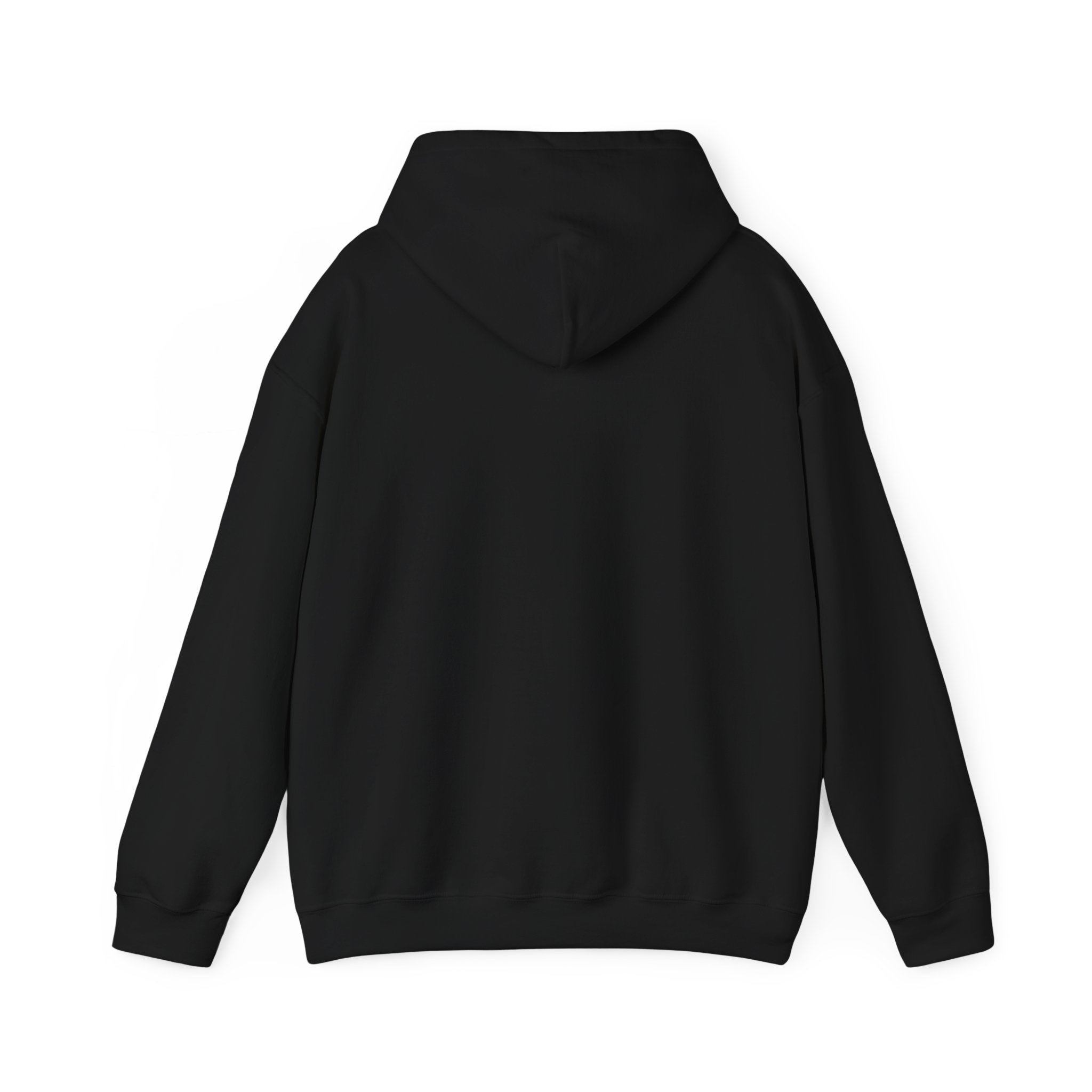 A1.) Minimal Geometric Logo Hoodie — Black Outline Emblem