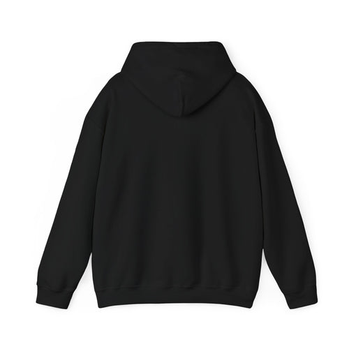 A1.) Minimal Geometric Logo Hoodie — Black Outline Emblem