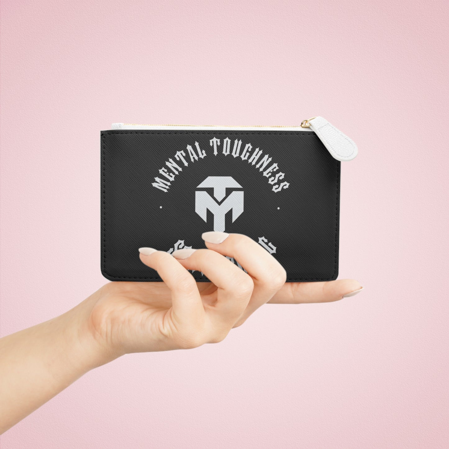 Mental Toughness Mini Clutch - 'Stay Strong' Motivational Zipper Pouch