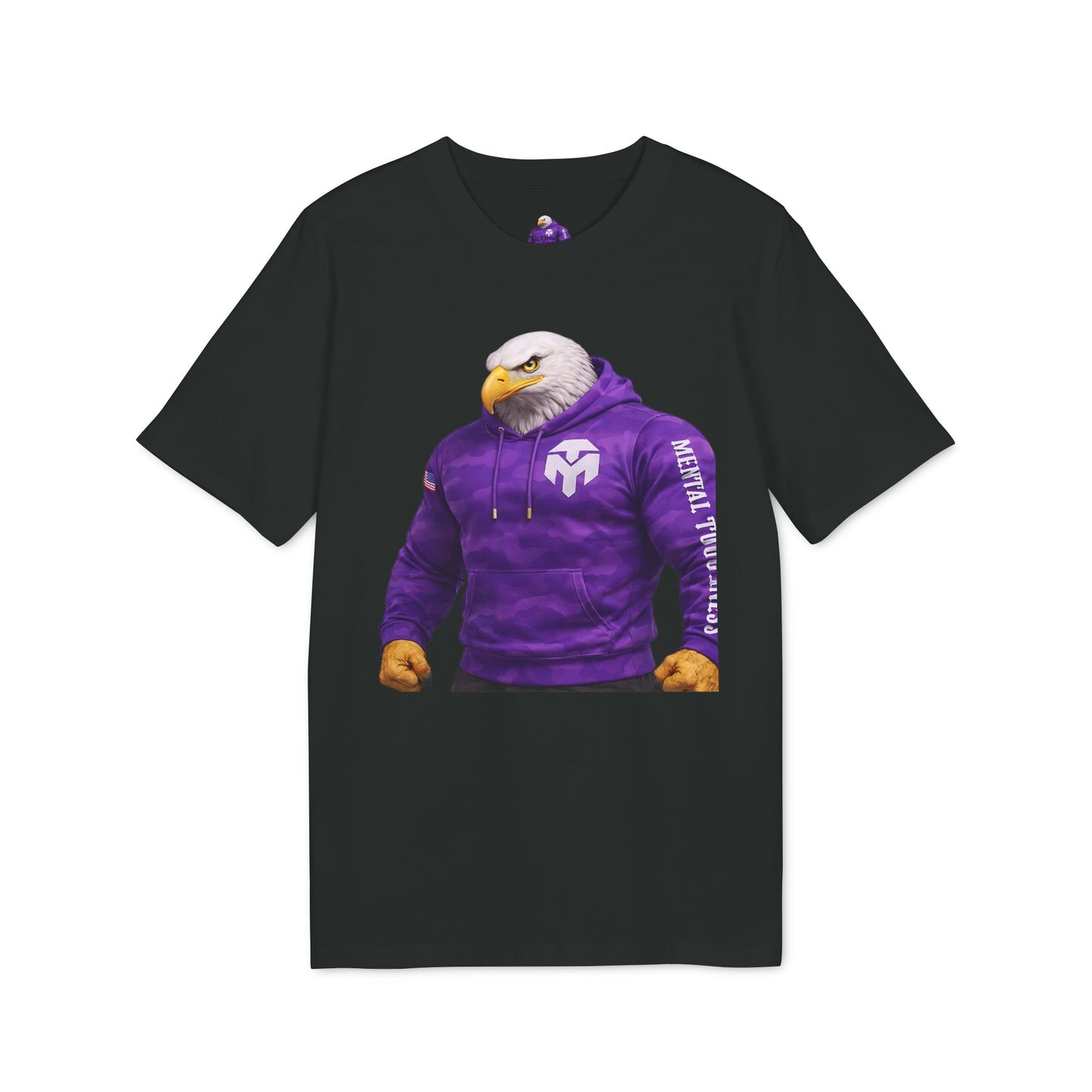 Eagle Mascot Tee — 'Mentality' Purple Hoodie Graphic T-Shirt