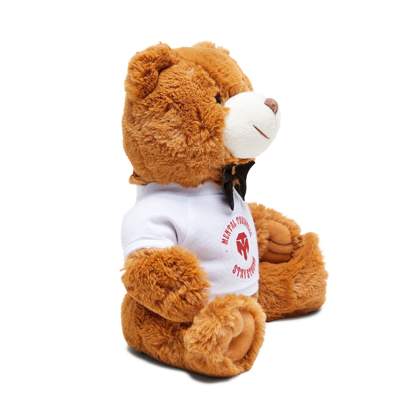 Stuffed Teddy Bear with Bow Tie & Custom T‑Shirt — Cute Plush Gift for Kids & Couples