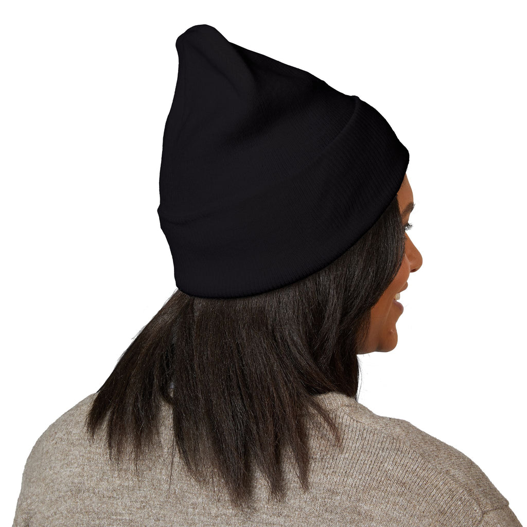 Cuffed Beanie with Embroidered Spartan Logo — Warm Winter Knit Hat