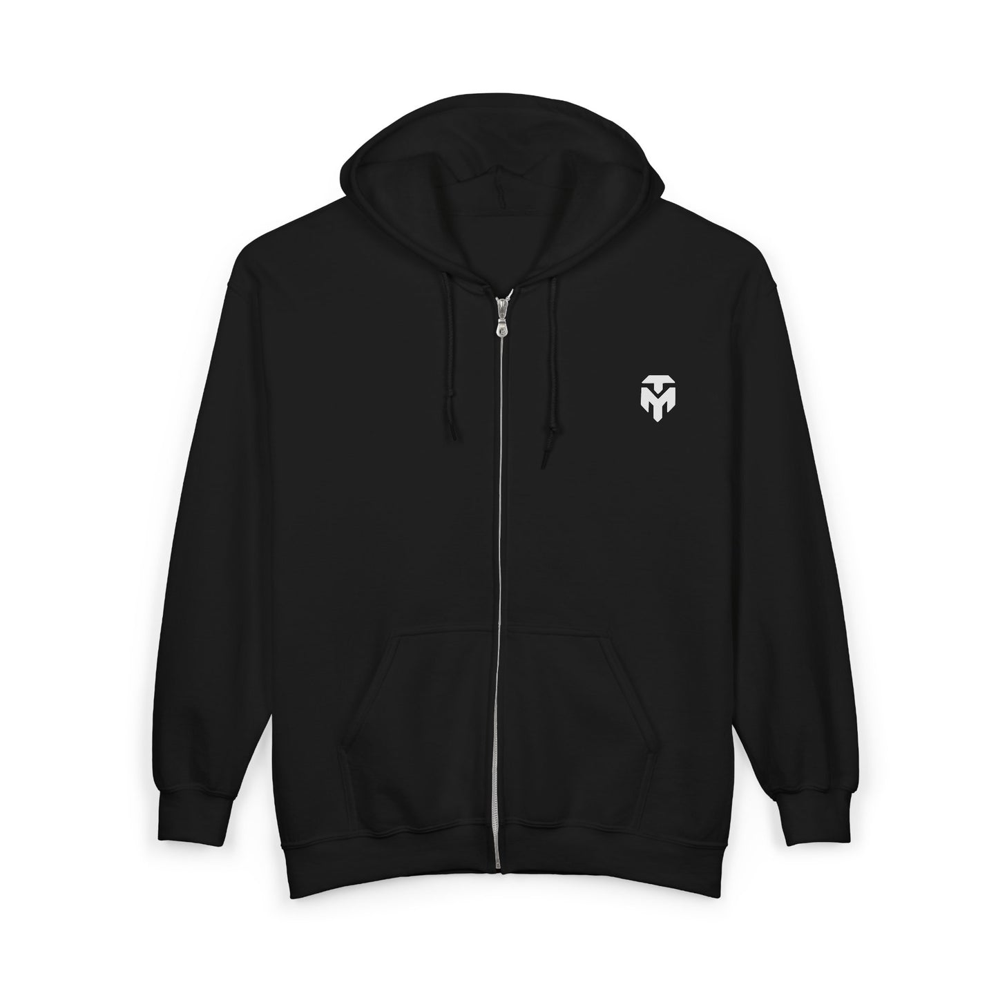 Zip Hoodie — Minimal Spartan Helmet Logo Zip-Up Hoodie