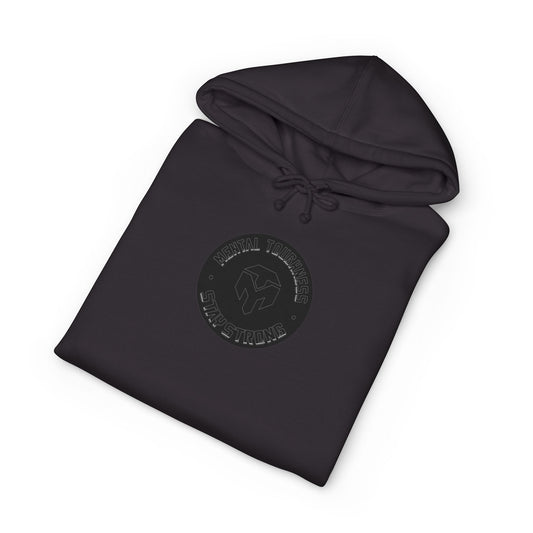 Black Minimalist Crescent Moon Hoodie — Subtle Night Sky Graphic