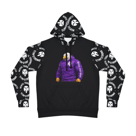 Eagle Head Purple Puffer Athletic Hoodie