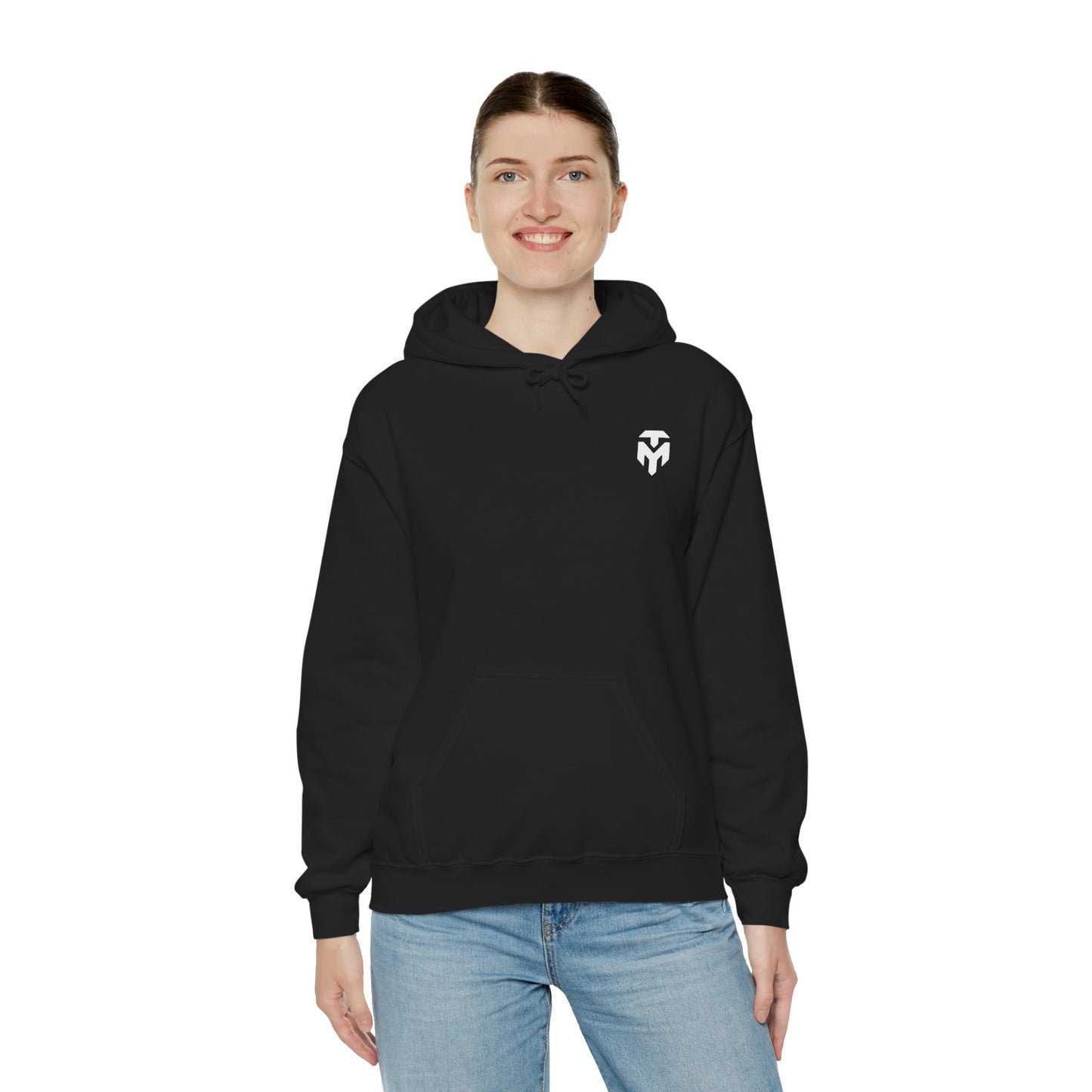 Minimal Spartan Helmet Hoodie — Small Chest Logo Casual Streetwear