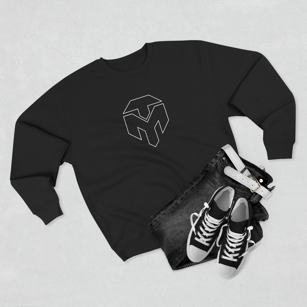 Black Crewneck Sweatshirt - Outline Logo