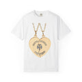 Heart Locket Graphic T‑Shirt — 'Mental Toughness, Stay Strong' Necklace Design