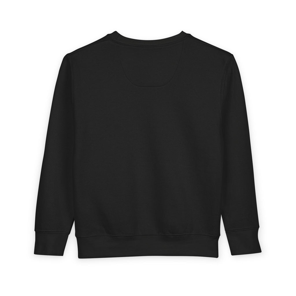 C3)Toddler Sweatshirt — Minimal White Geometric Logo Kids Crewneck
