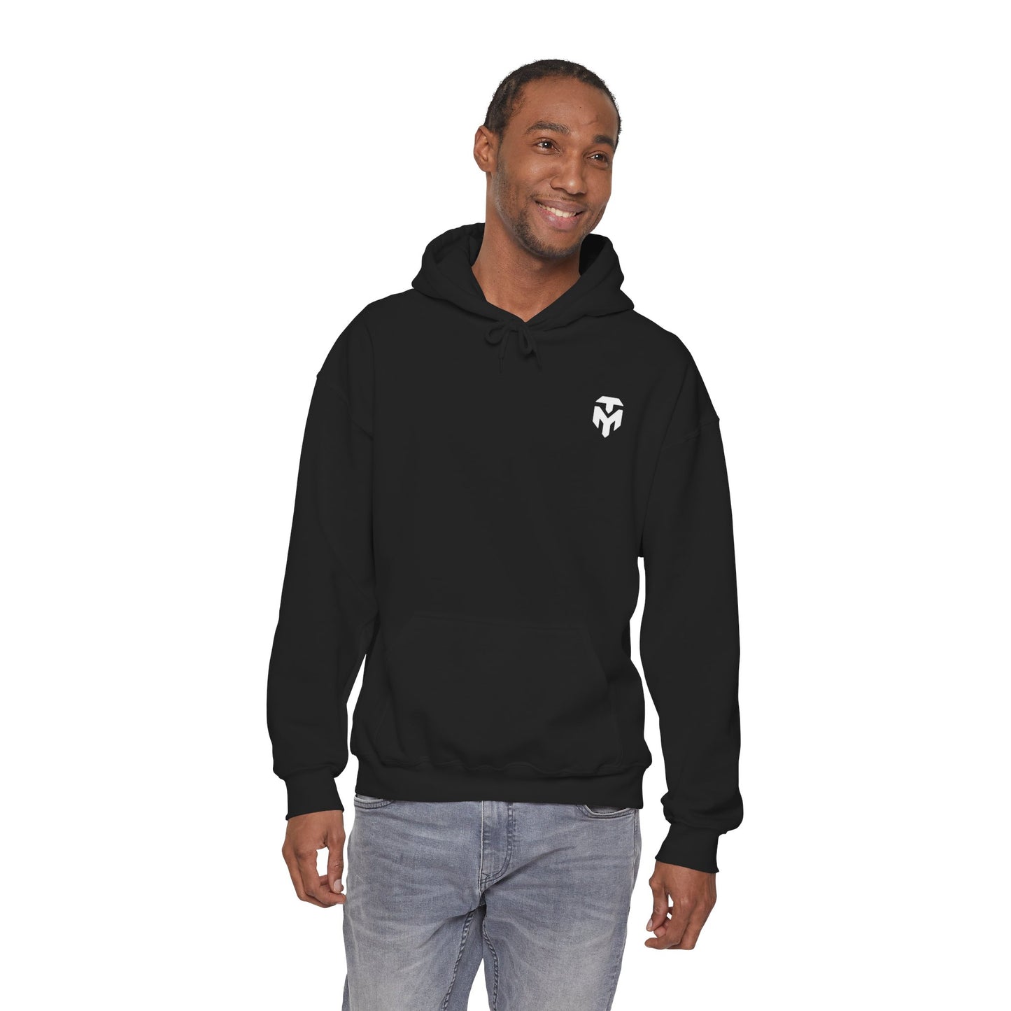 Minimal Spartan Helmet Hoodie — Small Chest Logo Casual Streetwear