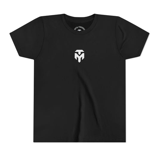 Youth Tee — Minimal White Shield Logo Kids T-Shirt