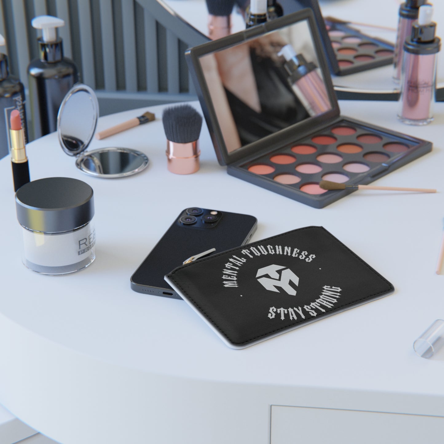 Mental Toughness Mini Clutch - 'Stay Strong' Motivational Zipper Pouch