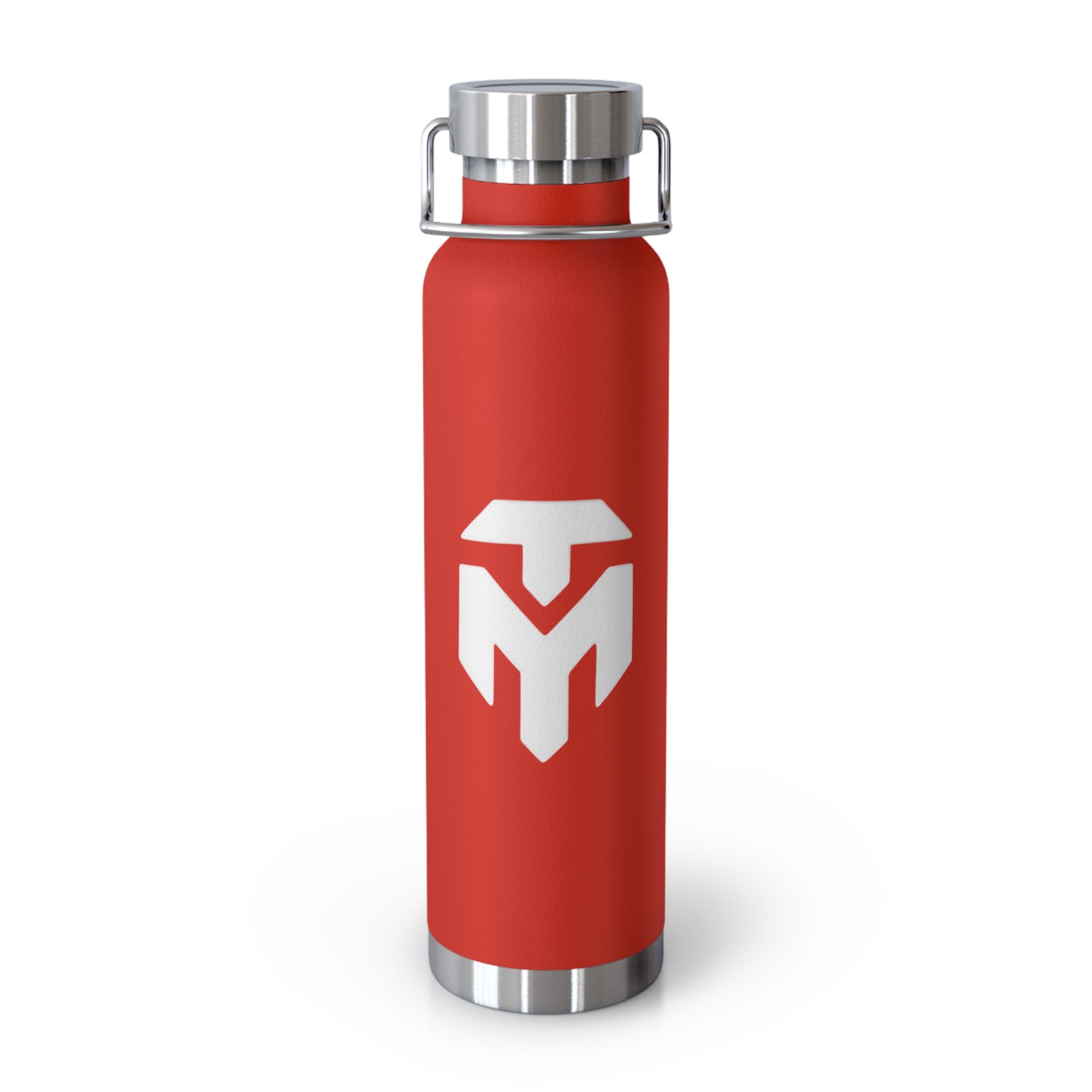 Insulated Copper Bottle 22oz – Red Vacuum Water Bottle with Minimal Logo