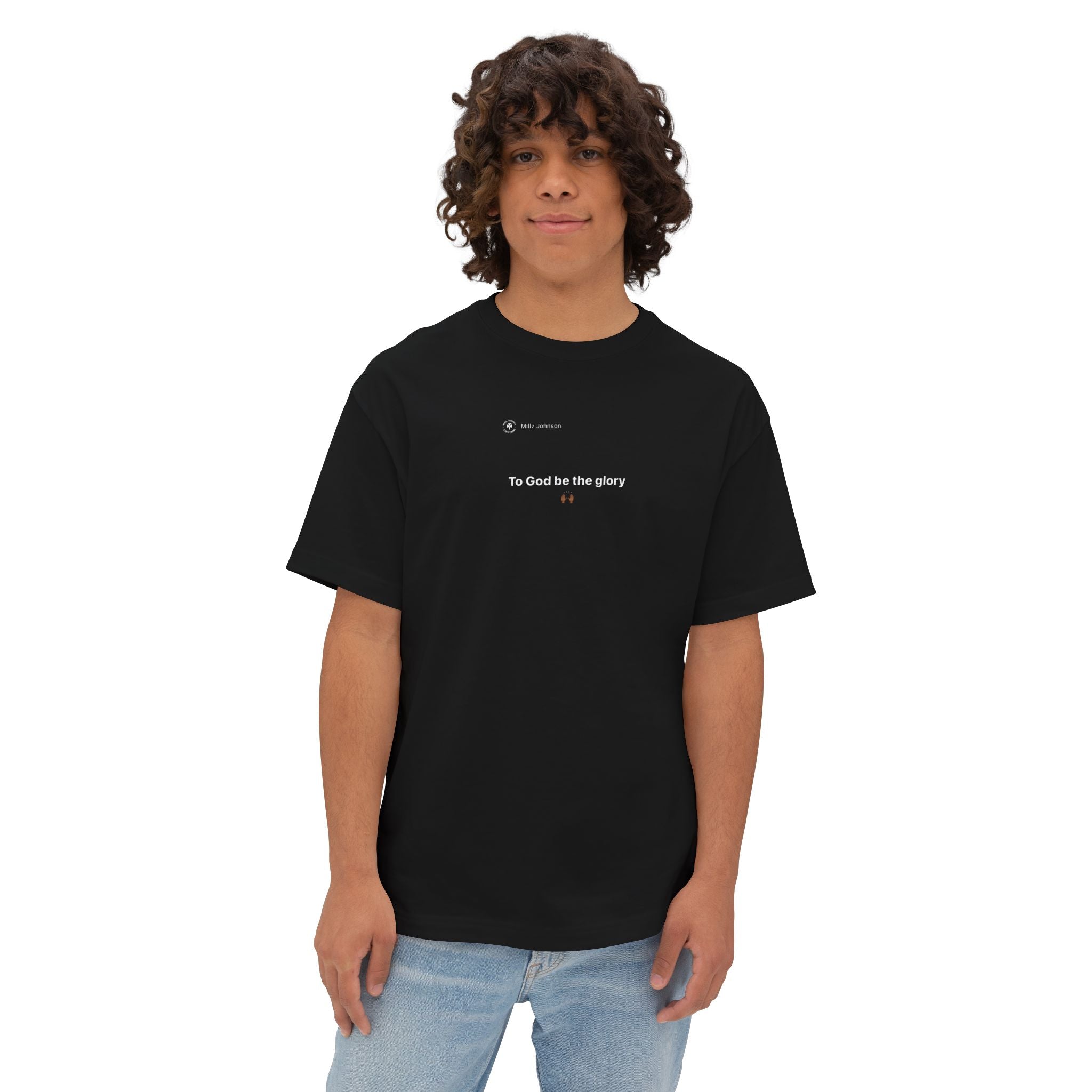 Graphic Tee — “To God Be The Glory” Oversized Boxy Shirt