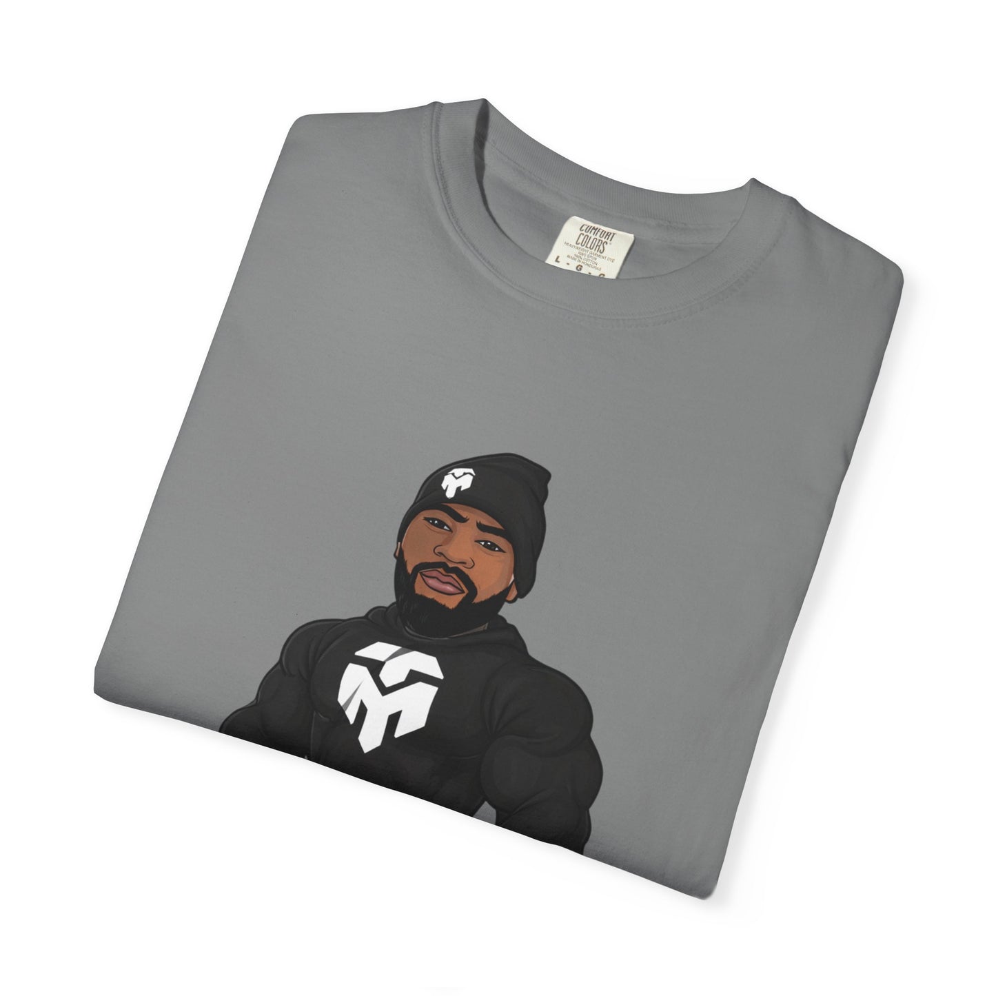 Muscle Mascot Graphic T-Shirt — Cartoon Athlete Logo Tee