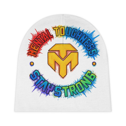 Baby Beanie — "Mental Toughness Stay Strong" Rainbow Infant Beanie
